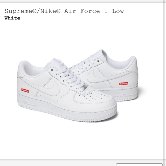 Supreme(シュプリーム)のsupreme ｼｭﾌﾟﾘｰﾑ nike ﾅｲｷ ｽﾆｰｶｰ AF1 28 メンズの靴/シューズ(スニーカー)の商品写真