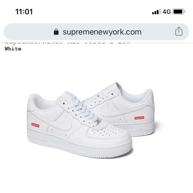 supreme nike air force 1 low エアフォース1