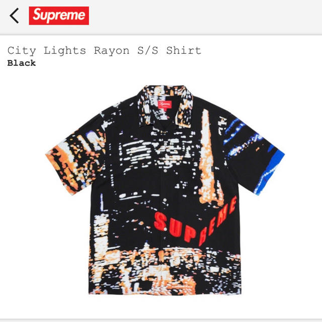 BlackSIZECity Lights Rayon S/S Shirt L Black