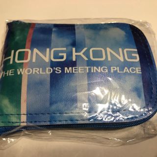 香港　HONGKONG エコバッグ　ブルー地　新品　(エコバッグ)