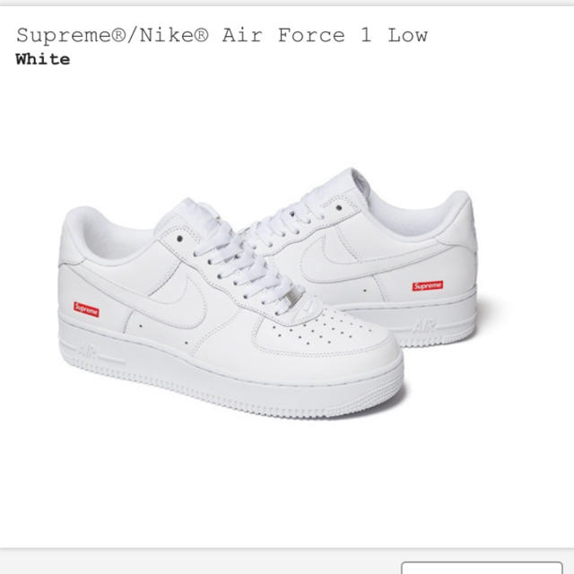 26.5cm  NIKE Supreme AIR FORCE 1 White