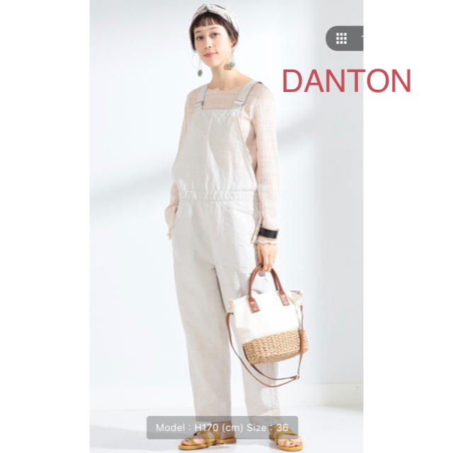 パンツ【新品】DANTON / コットン リネン オールインワン