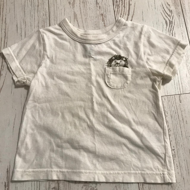 MARKEY'S(マーキーズ)の最終お値下げ　マーキーズ　生成り　Tシャツ　中古　90 キッズ/ベビー/マタニティのキッズ服女の子用(90cm~)(Tシャツ/カットソー)の商品写真