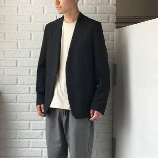 マルタンマルジェラ(Maison Martin Margiela)の最安値　Maison Margiera ノーカラージャケット　ブラック(ノーカラージャケット)