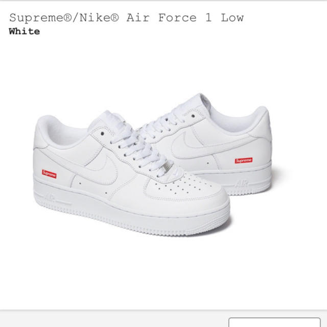 NIKE Supreme AIR FORCE 1 White   26.5