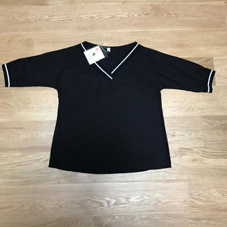 トップス　半袖　黒　XL(Tシャツ/カットソー(半袖/袖なし))