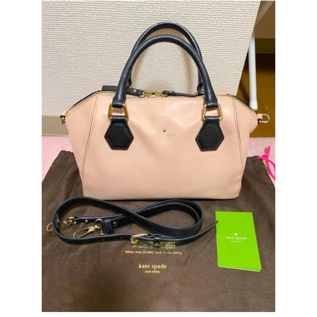 kate spade new york(ケイトスペードニューヨーク)のケイトスペード 2WAY ピンク×ブラック ハンドバッグ レディースのバッグ(ハンドバッグ)の商品写真