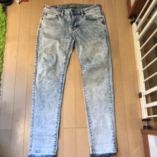 アメリカンイーグル(American Eagle)のレゲェ野郎様専用アメリカンイーグル　ストレッチ　ストレート　デニム　ライトブルー(デニム/ジーンズ)