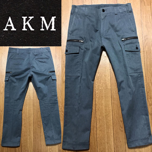 AKM(wjk)送料込円定価4万程カーゴワークパンツ日本製Mドメス細身クロップド