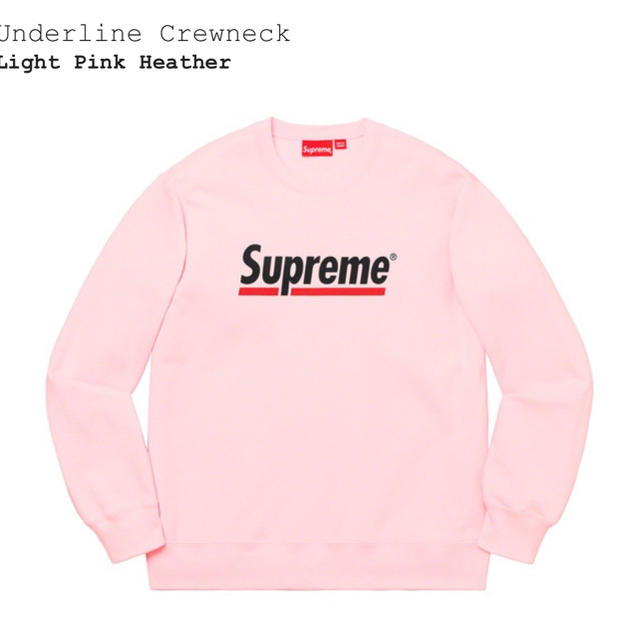 supreme クルーネックM ピンク