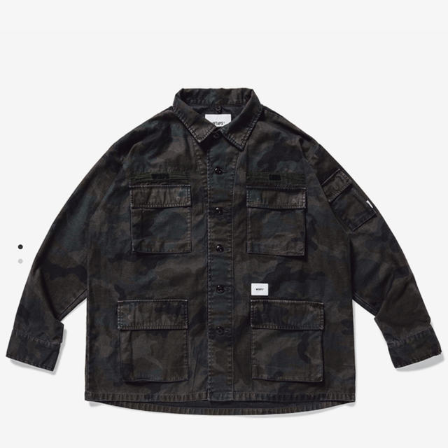 メンズMサイズ JUNGLE LS SHIRT.COTTON.SATIN.CAMO