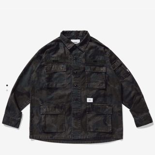 ダブルタップス(W)taps)のMサイズ JUNGLE LS SHIRT.COTTON.SATIN.CAMO(ミリタリージャケット)