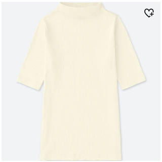 ユニクロ(UNIQLO)のUNIQLO リブハイネックＴ 五分袖(Tシャツ(長袖/七分))