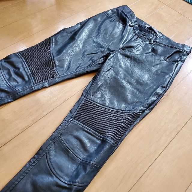 ZARA MAN フェイク レザー バイカー スキニー パンツ 29 S メンズ