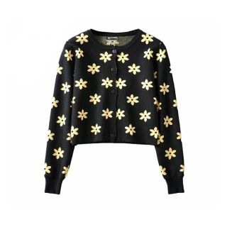 ザラ(ZARA)の1122★春新作 花柄 ニット カーディガン(カーディガン)