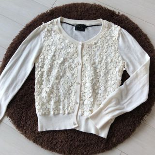 エムプルミエ(M-premier)のエダム&刺繍レースニット(ニット/セーター)