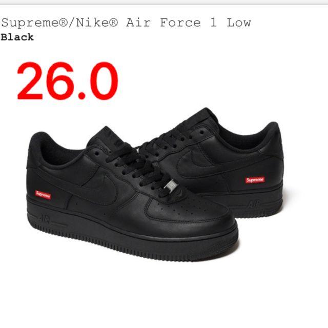 【26cm】 Supreme × Nike Air Force 1 Low 黒のサムネイル