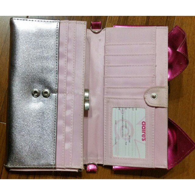 claire's(クレアーズ)のリボン×ピンク　長財布 レディースのファッション小物(財布)の商品写真