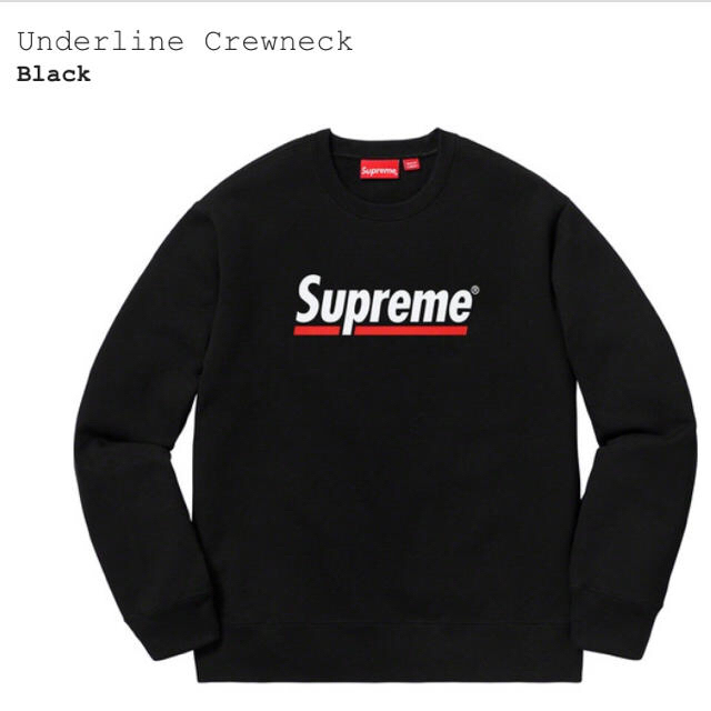 supreme under logo ブラック　L