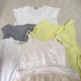 中古　夏用授乳服5着セット(マタニティトップス)