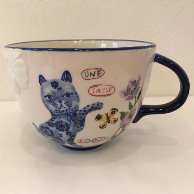 Anthropologie(アンソロポロジー)のアンソロポロジー　ナタリーレテ　マグカップ　猫　【新品】 インテリア/住まい/日用品のキッチン/食器(グラス/カップ)の商品写真