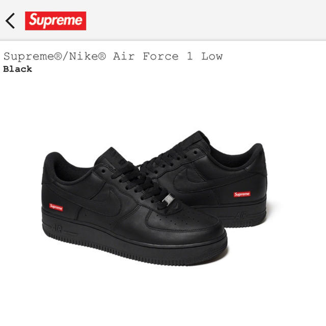 Supreme xNike Air Force 1 black US10.5nike