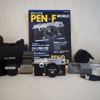 オリンパス(OLYMPUS)のOLYMPUS オリンパス PEN-F 保障残有り おまけ多数(ミラーレス一眼)