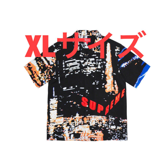 20ss supreme City Lights Rayon S/S ShirtBlackSIZE