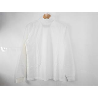 10032● L.L.Bean 長袖 タートルネック カットソー M ホワイト (Tシャツ(長袖/七分))