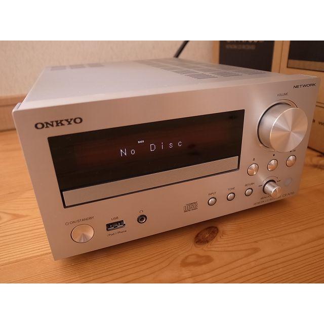 ONKYO(オンキヨー)の【中古】ONKYOネットワークCDレシーバーCR-N755(S)シルバー スマホ/家電/カメラのオーディオ機器(アンプ)の商品写真