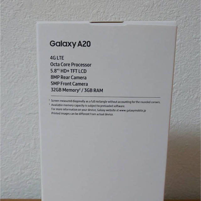 Galaxy(ギャラクシー)のGalaxy A20 SIMフリー新品未使用 スマホ/家電/カメラのスマートフォン/携帯電話(スマートフォン本体)の商品写真