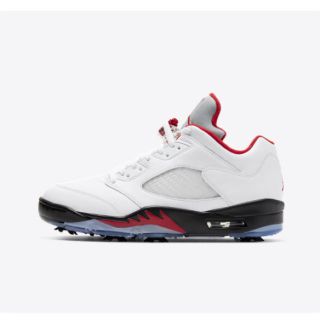 ナイキ(NIKE)のNIKE AIR JORDAN 5 LOW GOLF "FIRE RED"(シューズ)