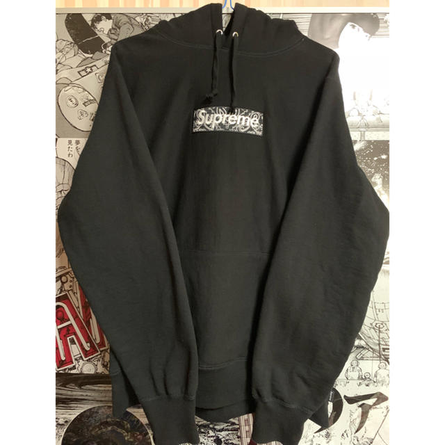 Supreme Bandana Box Logo Hooded Black M