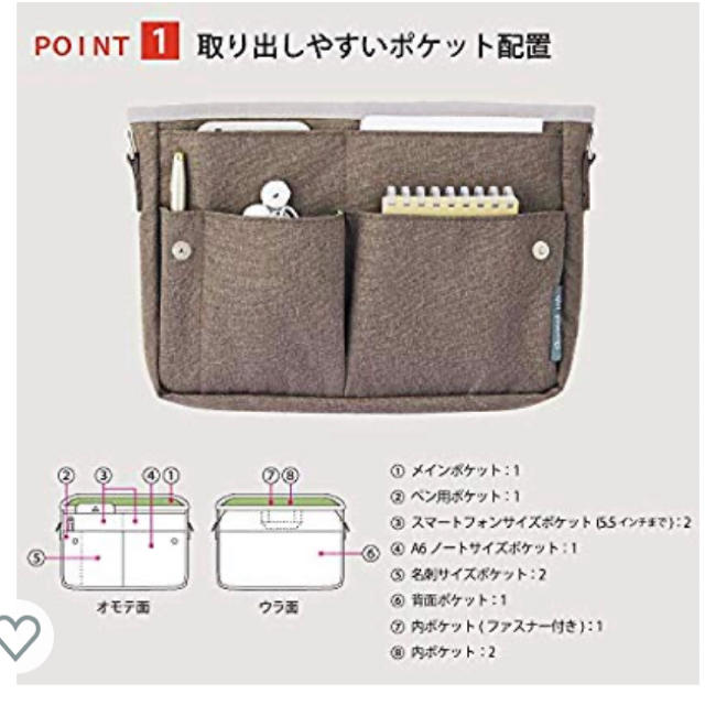 コクヨ(コクヨ)のコクヨ  バッグインバッグ　A5 ネイビー メンズのバッグ(ビジネスバッグ)の商品写真
