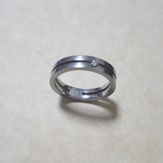 エステール　ステンレス　ダイヤ付きリング　指輪(リング(指輪))