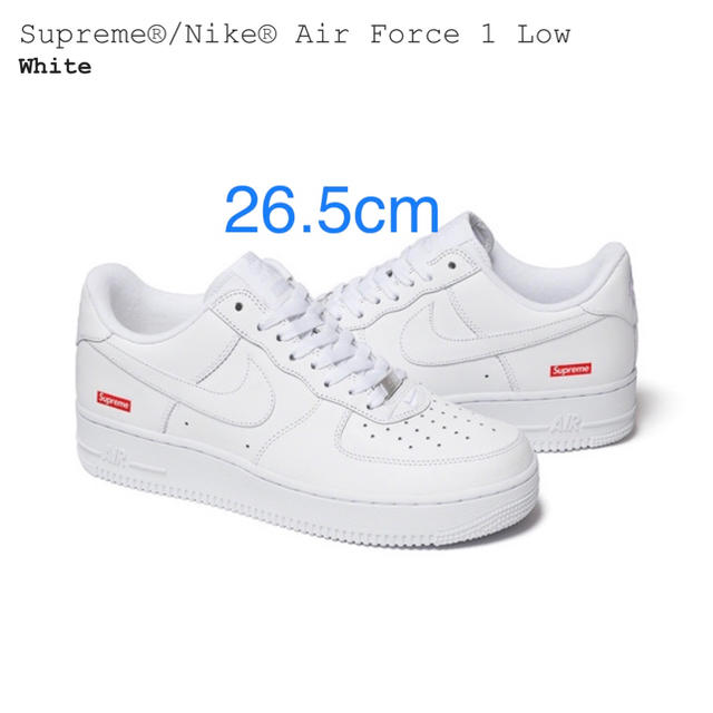 26.5cm白  Supreme Nike Air Force 1 Low