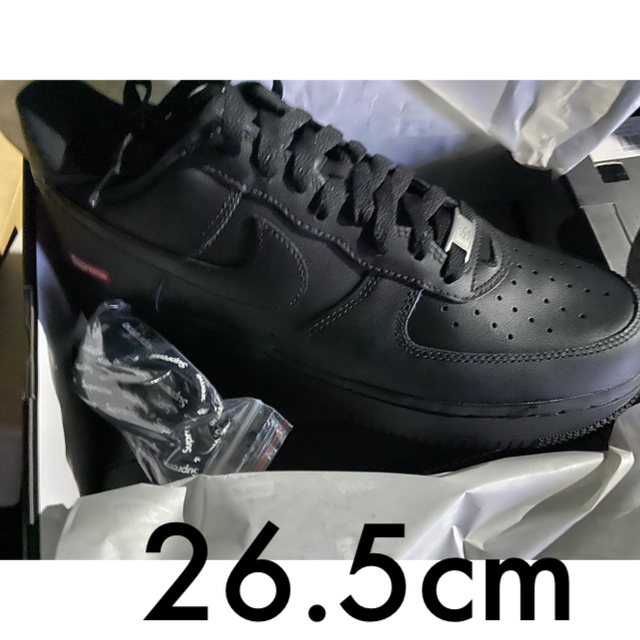 26.5cm supreme nike AIR FORCE1 BLACK