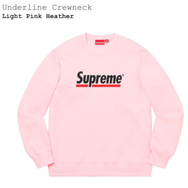 Supreme(シュプリーム)のSupreme  Underline Crewneck Pink L メンズのトップス(スウェット)の商品写真