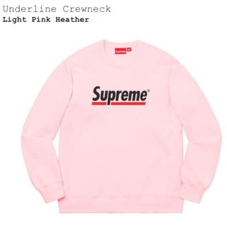 シュプリーム(Supreme)のSupreme  Underline Crewneck Pink L(スウェット)