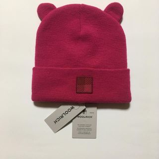 ウールリッチ(WOOLRICH)のWOOLRICH ウールリッチ ピンク ニット帽(ニット帽/ビーニー)