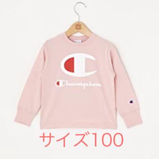 ロデオクラウンズワイドボウル(RODEO CROWNS WIDE BOWL)のロデオ★championコラボ　ロンT ピンク　100(Tシャツ/カットソー)