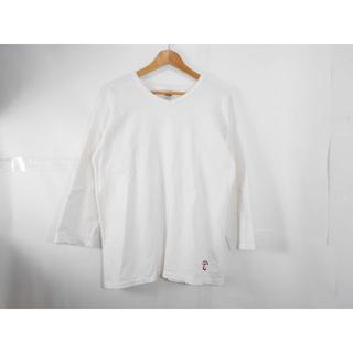 01032● CALEE フットボール Tシャツ M ホワイト 長袖 七分袖 (Tシャツ/カットソー(七分/長袖))