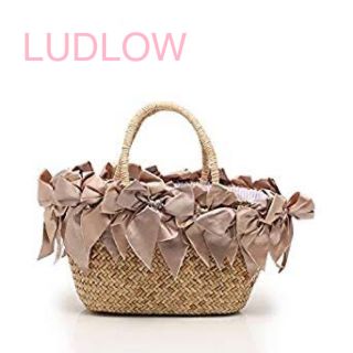 ラドロー(LUDLOW)のLUDLOWラドロー  リボン　かごバッグ(かごバッグ/ストローバッグ)