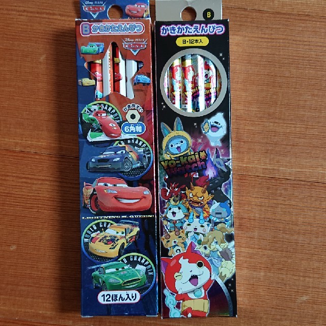 Disney(ディズニー)の ディズニー カーズ Cars 妖怪ウォッチ 鉛筆 B 2ダース セット 入学 エンタメ/ホビーのアート用品(鉛筆)の商品写真