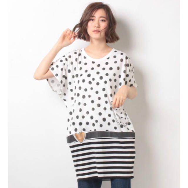 TSUMORI CHISATO(ツモリチサト)のツモリチサト ドットTシャツワンピ レディースのトップス(Tシャツ(長袖/七分))の商品写真