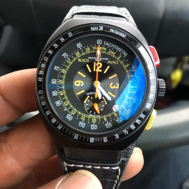 montres de luxe black AVIO パイロットウォッチ