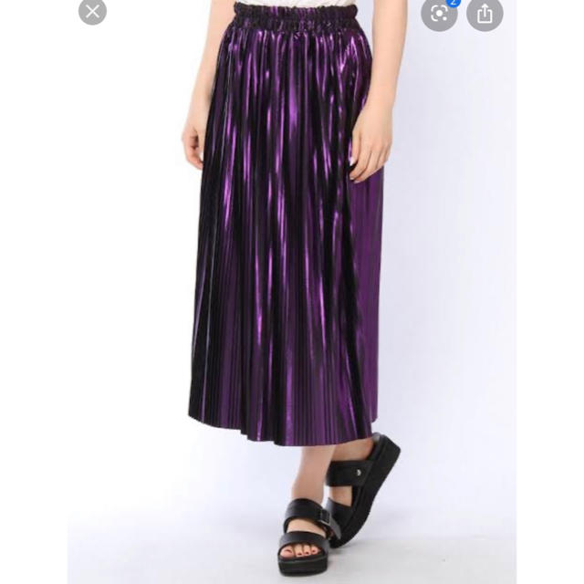 JEANASIS(ジーナシス)のジーナシス　プリーツスカート　パープル レディースのスカート(ロングスカート)の商品写真