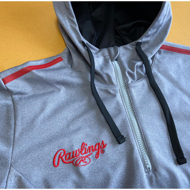 Rawlings(ローリングス)の Rawlingsボンディングストレッチパーカーシャツ グレーS スポーツ/アウトドアの野球(ウェア)の商品写真