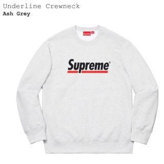 シュプリーム(Supreme)の20SS Supreme Underline Crewneck Ash Grey(スウェット)