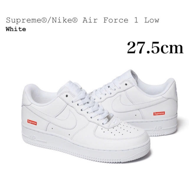 WHITESIZESUPREME × NIKE AIR FORCE 1  WHITE 27.5cm